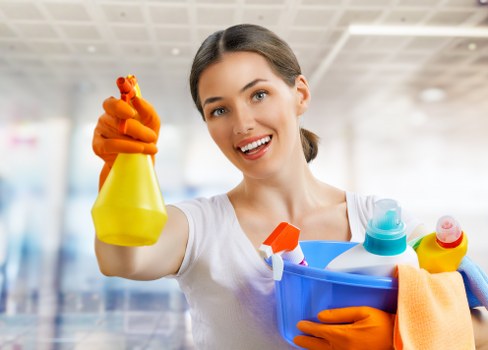 Professional hard floor cleaning in a Marylebone apartment hallway