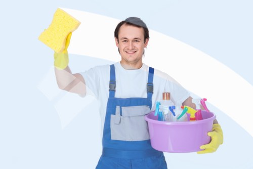 Local cleaners working in a Marylebone flat or townhouse