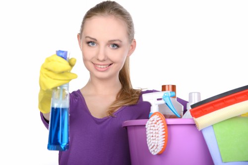 Local carpet cleaner working in a Marylebone apartment building