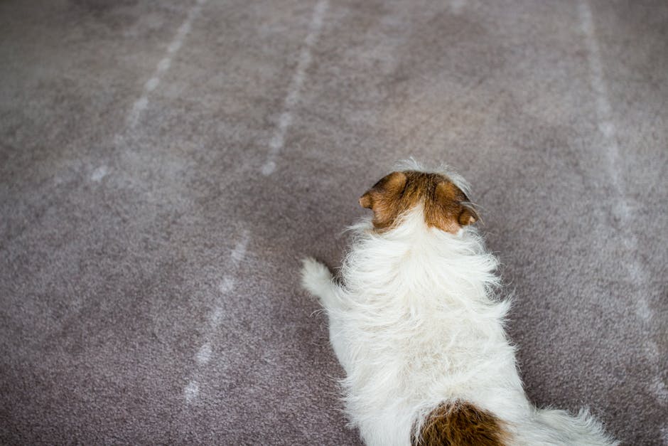 A person is engaged in surface cleaning using a vacuum cleaner equipped with a hose, focused on a patterned, traditional-style carpet in a residential room. The carpet features a floral design with muted tones of green, beige, and orange. The individual is wearing beige shoes, blue jeans, and a light-colored jacket. The vacuum cleaner, which is yellow with black accents, is positioned on the carpet, with the hose extended towards the area being cleaned. The room is well-lit, highlighting the cleanliness and detailed pattern of the carpet, and the scene suggests a professional deep cleaning process carried out by Marylebone Carpet Cleaners for effective sanitisation and odour removal in a domestic setting.